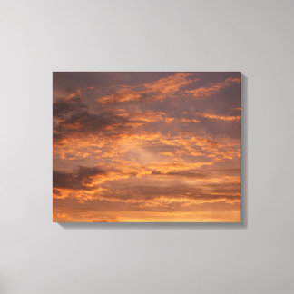 Lienzo Nubes atardeceradas en fotografías en el cielo col