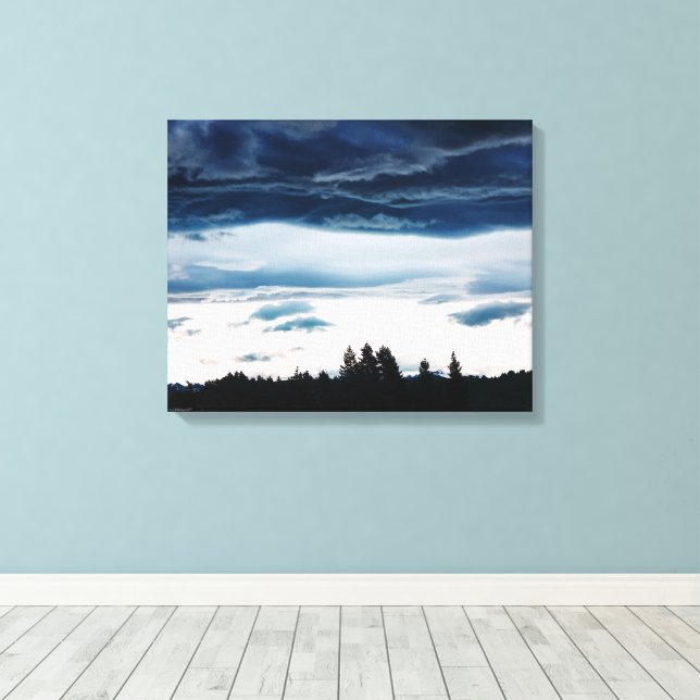 Lienzo Nubes Azules de Algodón de Azúcar : Nueva Zelanda (Insitu (piso de madera))