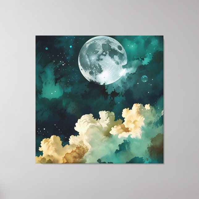 Lienzo Nubes bajo la luna (Anverso)