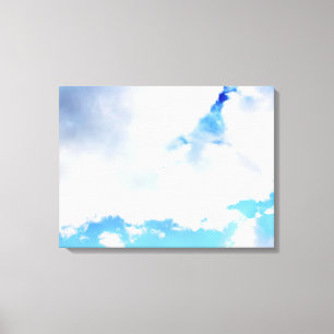 Lienzo Nubes blancas esponjosas y cielo azul