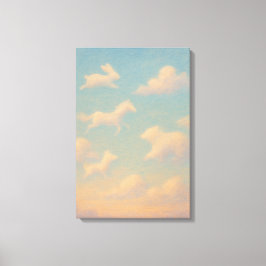 Lienzo Nubes de Animales Pastel Soñadoras