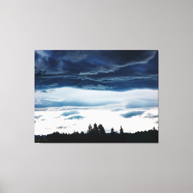 Lienzo Nubes de caramelos azules: Nueva Zelanda (Anverso)