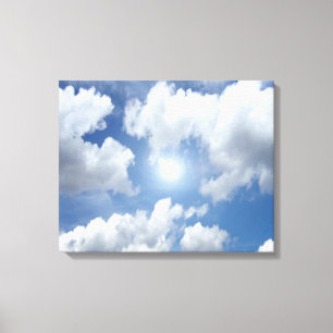 Lienzo Nubes del cielo azul + tus ideas