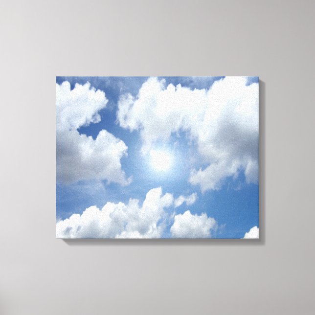 Lienzo Nubes del cielo azul + tus ideas (Anverso)