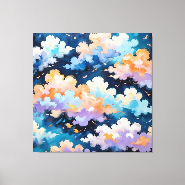 Lienzo Nubes en movimiento (Anverso)