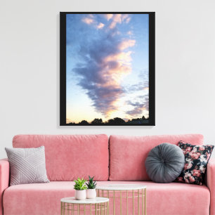 Lienzo Nubes Espectaculares Atardecer de Otoño en Nueva J