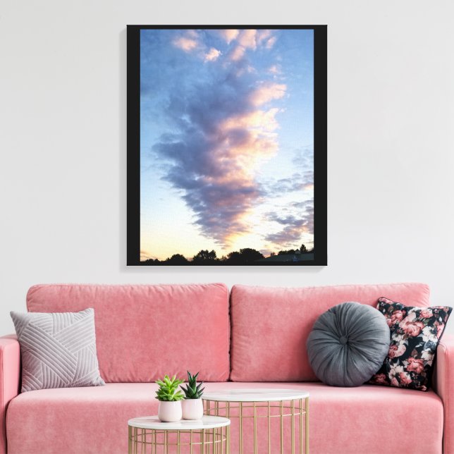 Lienzo Nubes Espectaculares Atardecer de Otoño en Nueva J (Insitu (Sala de estar))
