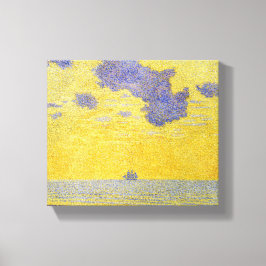 Lienzo Nubes grandes (cielo amarillo) (paisaje elegante)