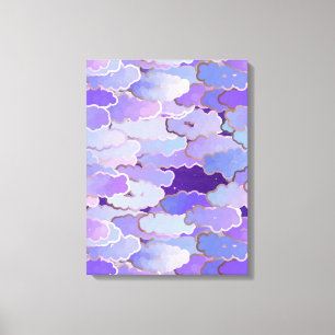 Lienzo Nubes japonesas, luz torácica, violeta y púrpura p