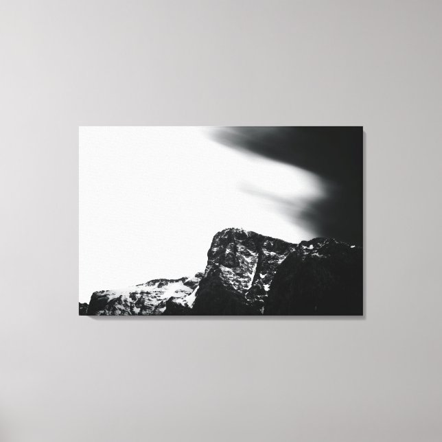 Lienzo Nubes lechosas sobre la montaña Krn (Anverso)