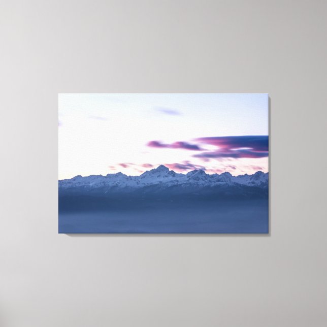 Lienzo Nubes polvorientas sobre la montaña Triglav, Eslov (Anverso)