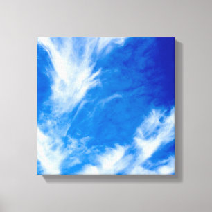 Lienzo Nubes Tenues - Azul