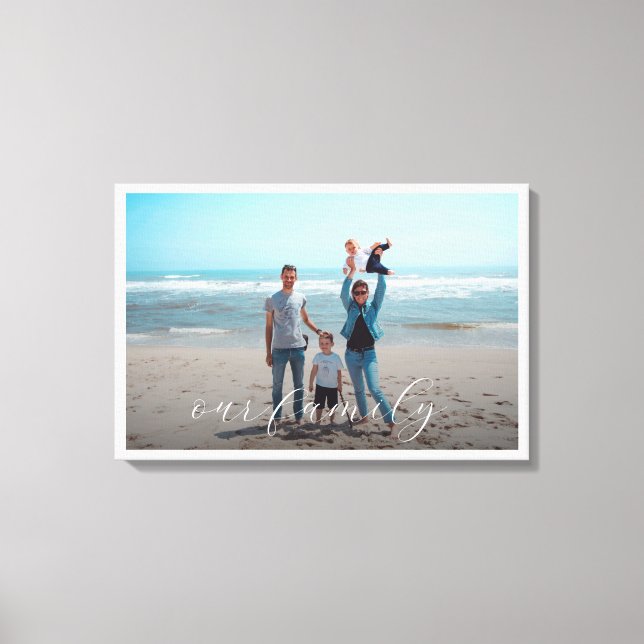Lienzo Nuestra foto personalizada de familia (Anverso)