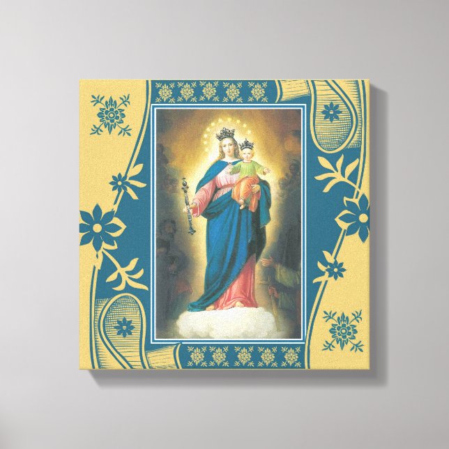 Lienzo Nuestra Señora ayuda a los cristianos con el Niño  (Anverso)