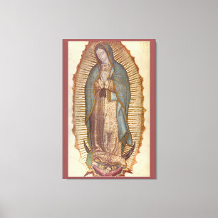 Lienzo NUESTRA SEÑORA OF GUADALUPE 30x45 NATURAL EN BROW