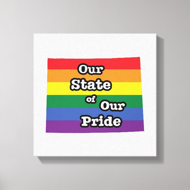 Lienzo Nuestro estado de orgullo | Wyoming (Anverso)