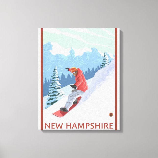 Lienzo Nueva escena de Hampshire Snowboarder (Anverso)