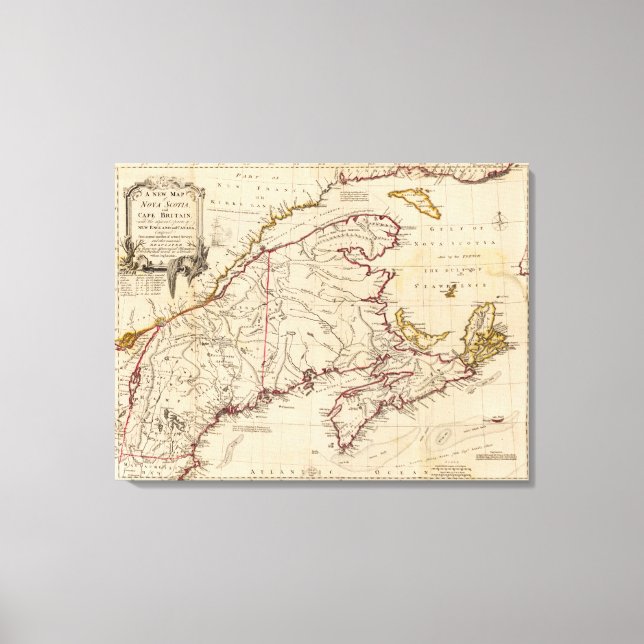 Lienzo Nueva Escocia, Cabo Bretaña (Anverso)