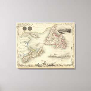 Lienzo Nueva Escocia y Terranova