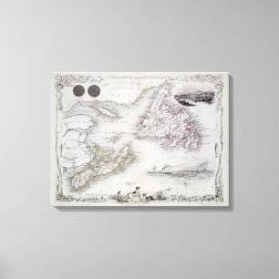 Lienzo Nueva Escocia y Terranova, de una serie de Wor