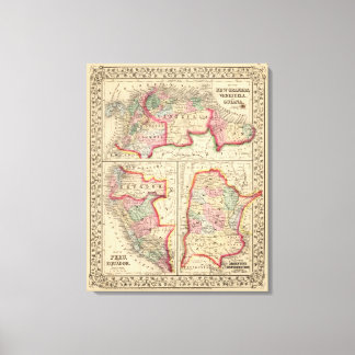Lienzo Nueva Granada, Venezuela, Guiana Mapa de Mitchell