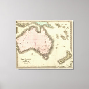 Lienzo Nueva Holanda y Nueva Zelanda