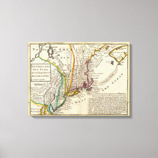 Lienzo Nueva Inglaterra, Nueva York, Nueva Jersey y Penns