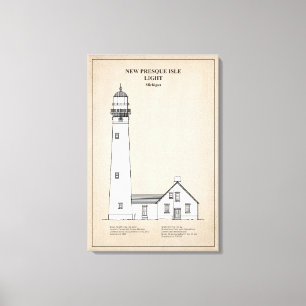 Lienzo Nueva luz de Presque Isle - Michigan - SBD