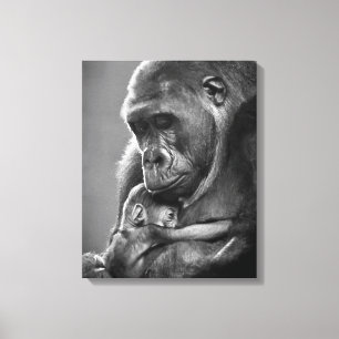 Lienzo Nueva Madre Gorila