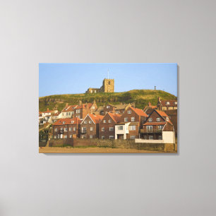 Lienzo Nueva vivienda e iglesia de San Margarita, Whitby,