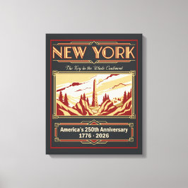 Lienzo Nueva York Art Deco América 250 Aniversario