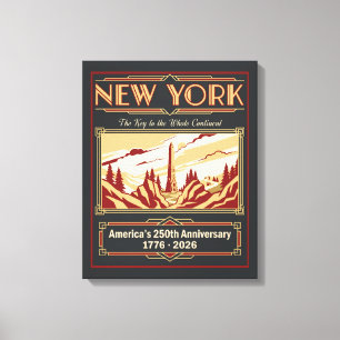 Lienzo Nueva York Art Deco América 250 Aniversario