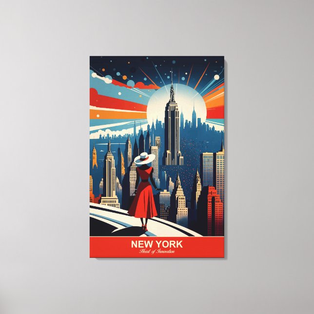 Lienzo Nueva York: Corazón de la Innovación (Anverso)