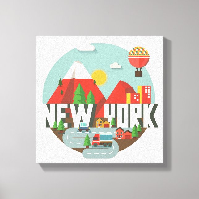 Lienzo Nueva York en diseño (Anverso)