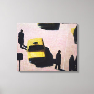 Lienzo Nueva York lleva en taxi 1990