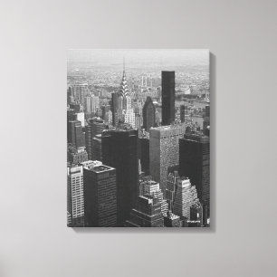 Lienzo Nueva York, Manhattan Skyline B/W Photography
