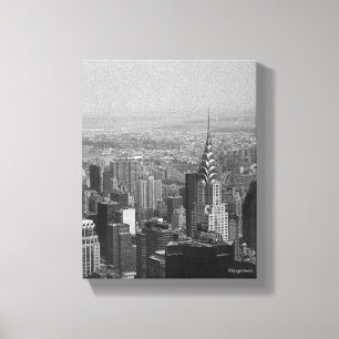 Lienzo Nueva York, Manhattan Skyline B/W Photography