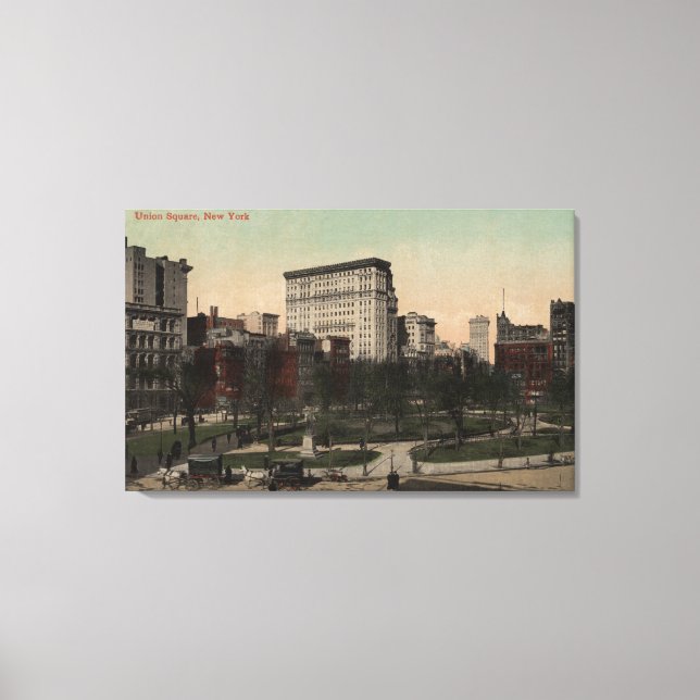 Lienzo Nueva York, Nueva York - Union Square View, Horse  (Anverso)