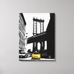 Lienzo Nueva York Nyc Brooklyn Bridge Yellow Taxi<br><div class="desc">Nueva York Ciudad Nyc Brooklyn Bridge Yellow Taxi Pop Art Canvas Art Print.</div>