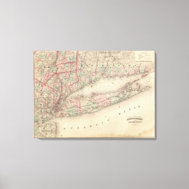 Lienzo Nueva York y alrededores (Anverso)