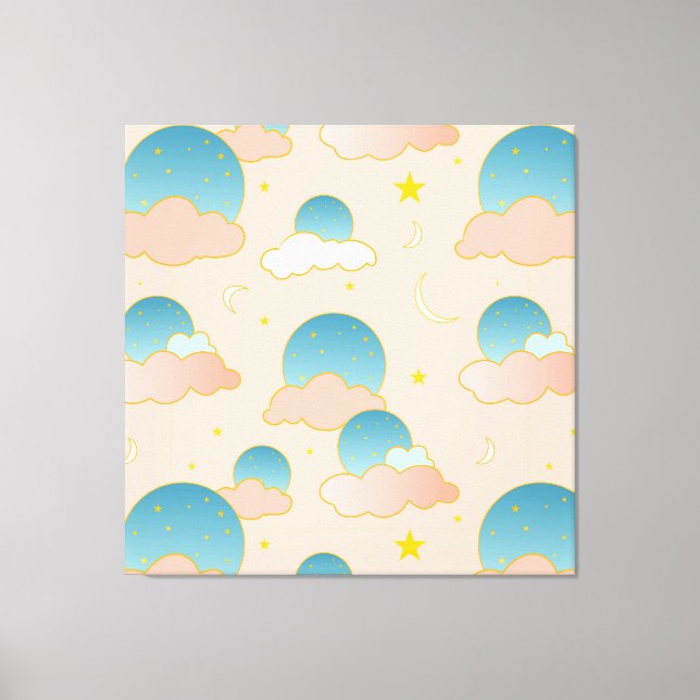 Lienzo Nueve vibraciones en la nube (Anverso)