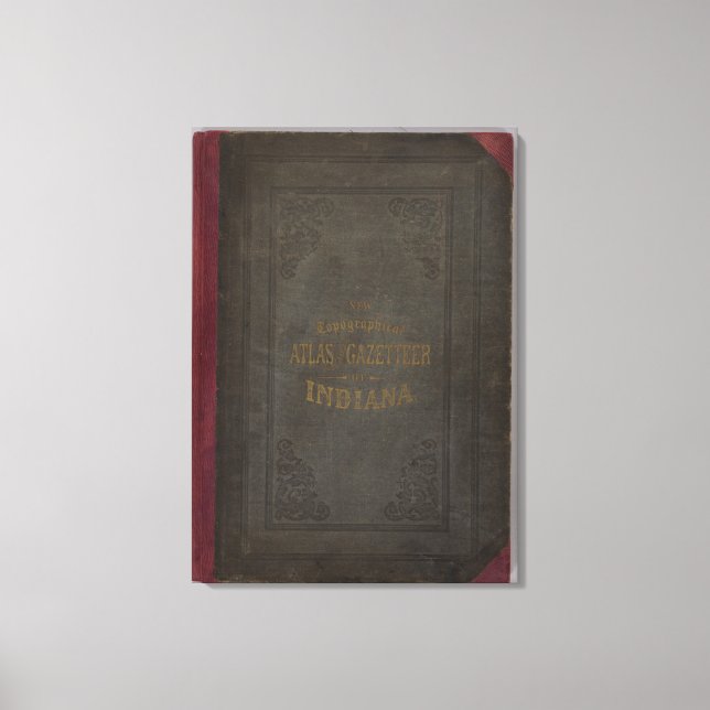 Lienzo Nuevo atlas topográficos y nomenclátor de Indiana (Anverso)