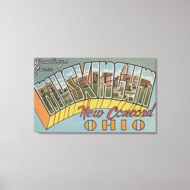 Lienzo Nuevo Concord, Ohio - Condado de Muskingum (Anverso)