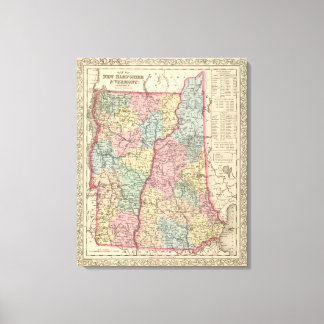 Lienzo Nuevo Hampshire y Vermont
