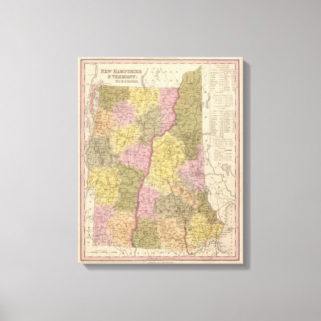 Lienzo Nuevo Hampshire y Vermont 2 (Anverso)