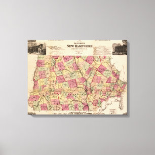 Lienzo Nuevo HampshirePanoramic MapNew Hampshire