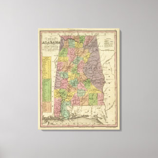Lienzo Nuevo Mapa De Alabama
