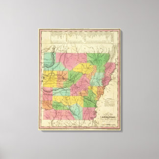 Lienzo Nuevo Mapa De Arkansas