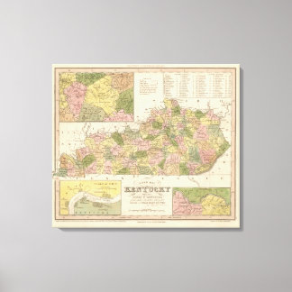 Lienzo Nuevo Mapa De Kentucky 2