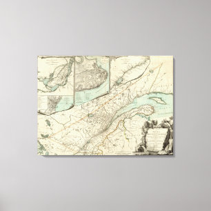 Lienzo Nuevo mapa de la provincia de Quebec